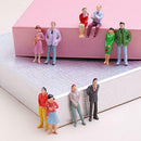 200 Pieces Plastic Mini People Figures for Train Scenery Layout 1:50 1:100