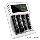 4Slots LCD AA AAA Rechargeable Battery Charger For NIMH NICD Batteries bs