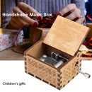 Retro Wood Hand Cranked Music Box Child Xmas Gift Household Decor Ornament