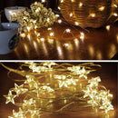 2m 20 LED Star Fairy Lights String Copper Wire Garland Lamp (Warm White)