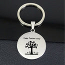 Engraved Happy Teachers Day  Keychain Keyrings Best Gift for Teacher Jewelry3C