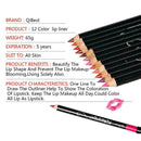 12x Set Lipstick Lip Liner Waterproof Long Lasting Lip Pencil Makeup Pen N Z2Y2