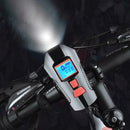 3 in 1 USB Charge LED Bike Front Light+Bicycle Wire Computer+Electric Bell