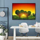 Diamond Painting Heart Trees Full Round Rhinestone Picture DIY Kit 40x30cm
