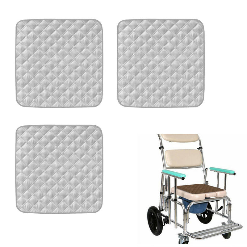 3Pcs Gray Waterproof Absorbent Chair Protector Pad For Incontinence People