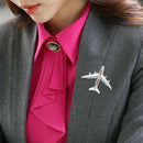 Aircraft Plane Brooch Badge Jacket Lapel Women Men Coat Shirts Pins (Blue) A