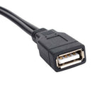 New USB 2.0 1 Female To 2 Male Y-Splitter Data Sync Charging Extension CableOZ