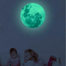 Super Bright Moon Glitter Stickers Fluorescent Wall Stickers Bedroom Decor A