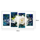 White Rose 5D DIY Full Drill Diamond Painting 4-pictures Combination Kits