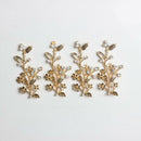 10pcs Alloy Crystal Flower Embellishment Findings for Jewelry Making Crafts