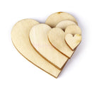 50x Love Heart Wood Cutout Plaque Sign 30mm Wood Craft Wedding Wood Tag