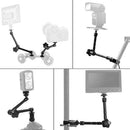 Magic Arm With Super Clamp 11 inch Articulating Friction Crab Clamp With 1/