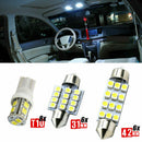 20x Car Interior Combo LED Map Dome Door Trunk License Plate Light Bulbs White