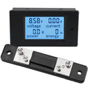 DC 6.5~100V LCD Digital Combo Panel Volt Amp Power Watt Meter Safe Monitor 50A