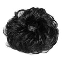 Women Black Hair Wave Scrunchie Bun Extensions Curly Ponytail Hairpiece
