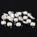 20 Pcs High Power 2 Pin 3W White LED Bead Emitters 170-190Lm 6000K F5I7