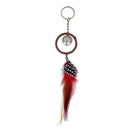 Handmade Feather Creative Mini Natural Feather Dream Catcher  Keychain Ring