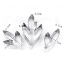 Fondant Cake Decoration Stainless Steel Tools Peony Flower Leaves Cutters Set JR