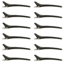 12pcs Wide Clips Salon Hair Grip Clamps Hairdressing Tool Hairpin Black