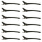 12pcs Wide Clips Salon Hair Grip Clamps Hairdressing Tool Hairpin Black