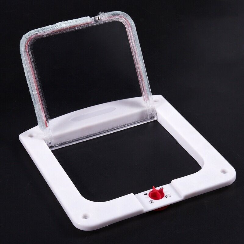 Plastic door White 4 Positions for Cat Dog W8A6