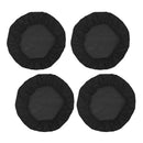4Pcs Square Round Stretch Dining Wedding Chair Seat Cover for 35-50cm Black