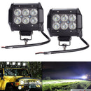 2PCS 18W LED Work Light 4WD Offroad Spot Fog ATV SUV UTE Driving Lamp For C G_