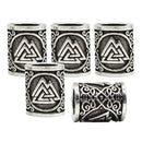 5Pcs Norse Vikings Beads Hair Tube Beads Dreadlocks for Beards Hair Paracord
