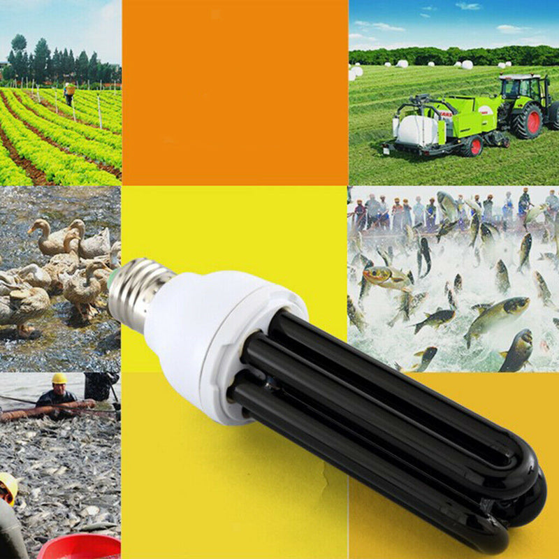 E27 40W UV Ultraviolet Fluorescent Blacklight CFL Light Bulb Straight Lamp 220V