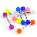 7PCS/Set Glow In The Dark Luminous Barbell Tongue Rings Body Piercing JeVGUSTEU
