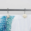 Rust Resistant Double Hooks Glide Shower Ring Hangs For Both Shower Curtain