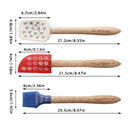 3x Silicone Dough Scraper Fondant Pastry Butter Cutter Cake Icing Kitchen Tool