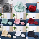 25 Meters Chunky Wool Yarn  Soft Bulky Arm Knitting Wool Roving Light Green