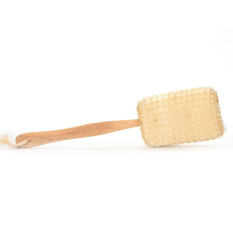 Natural Sisal Handle Body Back Brush Shower Sponge Spa Scrub Bath Scrubber A FT