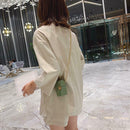 Mini Shoulder Handbags Leather Women Chain Crossbody Bucket Bags (Green) A