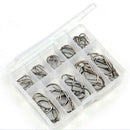 Hot 140pcs 10 Sizes Assorted Sharpened Fishing Hooks Lures Baits With Tack CDM