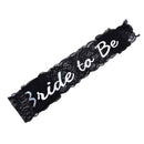 Bride To Be Black Lace Sash Hens Night Wedding Shower Bachelorette Party ^JC Gw