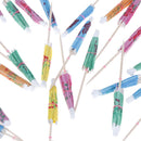 50X Colorful Mixed Paper Cocktail Drink Umbrellas Parasols Picks Party Drinks OZ