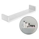 Floating Wall Shelves White U Shaped for Bathroom Display Organizer 47cm