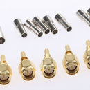 10Pcs Connector SMA Male Plug Pin Crimp Window For RG174, RG316