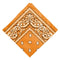 Novelty Double Sided Paisley Print Cowboy Bandana Head Wrap Wristband Orange