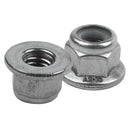 M6x1mm Stainless Steel Hex Flange Nylon Insert Locking Nuts 10 Pcs F7F9