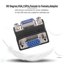 90 Degree VGA 15Pin Female to Female Adapter Connectors Coupler Converter