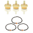 6pcs 1/4'' Hose 6mm Motorcycle Scooter Inline Gasoline Gas Fuel Filter Clear