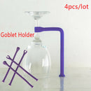 4Pcs Silicone Goblet Holder Dishwasher Bracket Wine Glass Rack Bar Kitchen To_