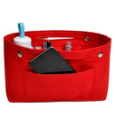 Felt Cloth Inner Bag Women Fashion Handbag Multi-Pockets Cosmetic Storage OrJ5O3
