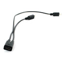 Micro USB 2.0 Y Splitter 1 Female To 2 Male Data Charge