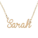 Unisex Customized Custom Name Collar Chain Nameplate Pendant Necklace/Sarah
