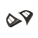 2Pcs Carbon Fiber Style ABS Steering Wheel Button Frame Trim For Bmw X5 E70 R2V3