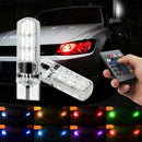 2pcs 12V T10 6 SMD LED Wedge Light Lamp Bulbs Remote Control Automotive